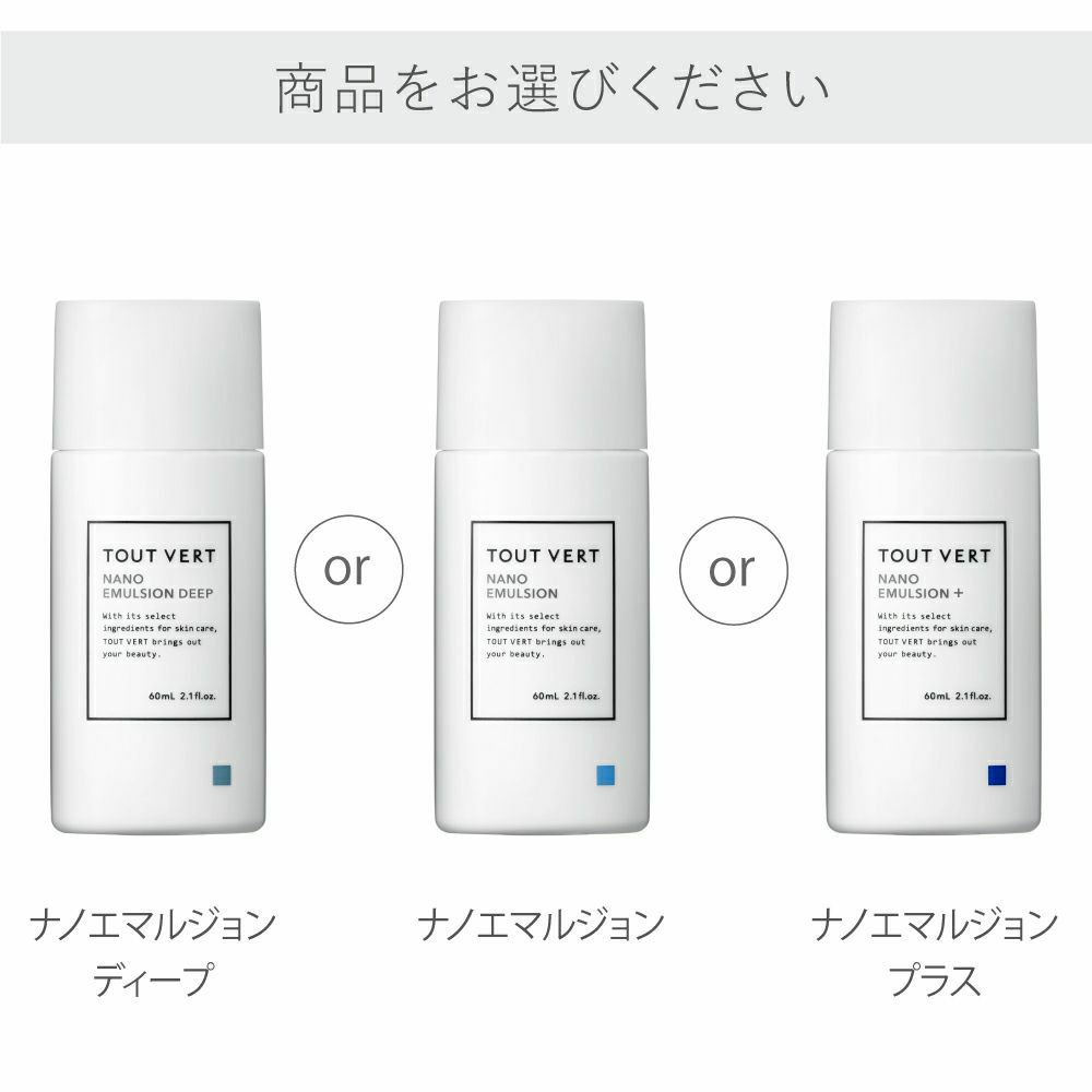 ナノエマルジョンのタイプ