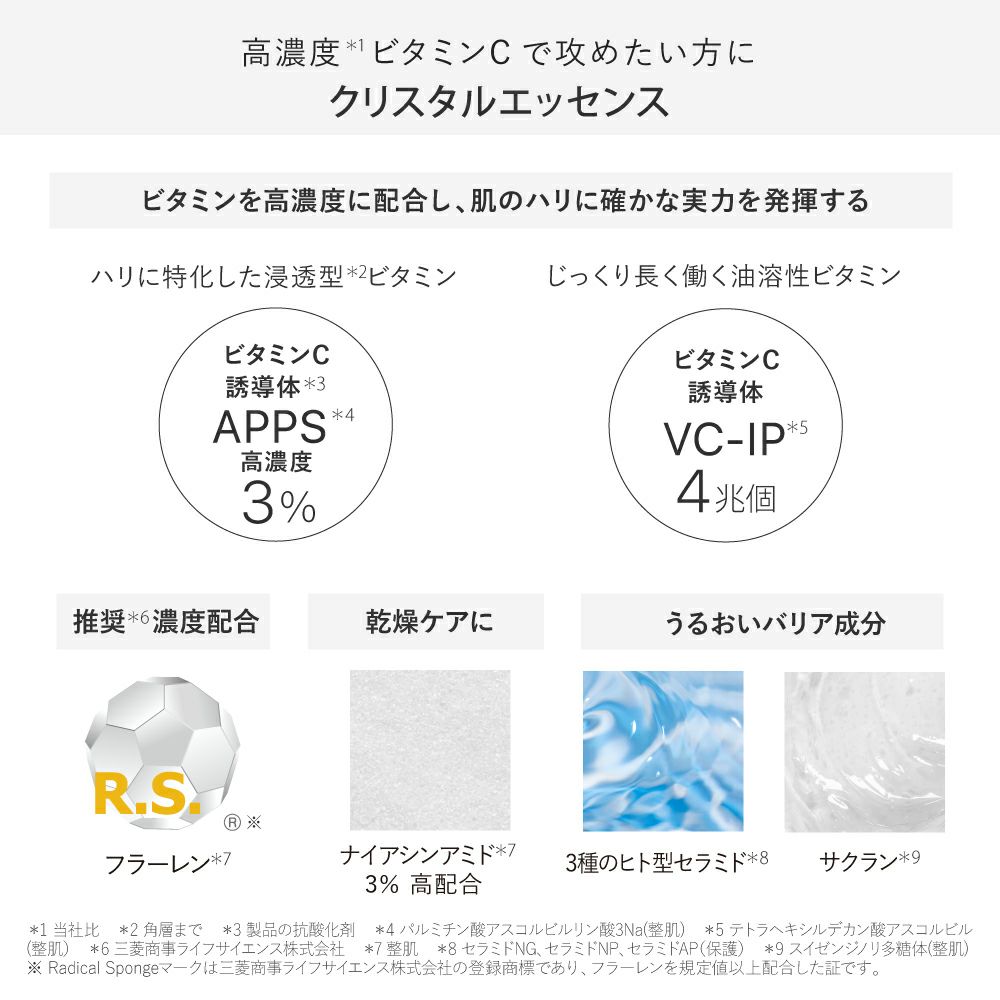 高濃度凍結乾燥APPS】ハリ対策美容液☆クリスタルエッセンス  