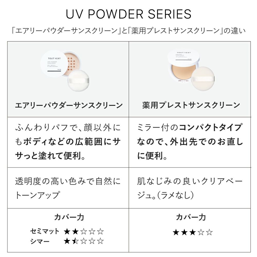 メイクの上から使える(旧：ミネラルサンスクリーン)☆エアリーパウダー