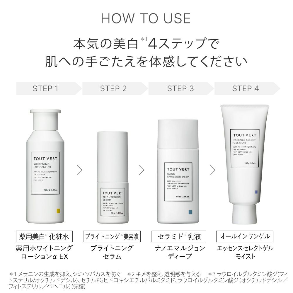 薬用美白・ホワイトニング4点セット 